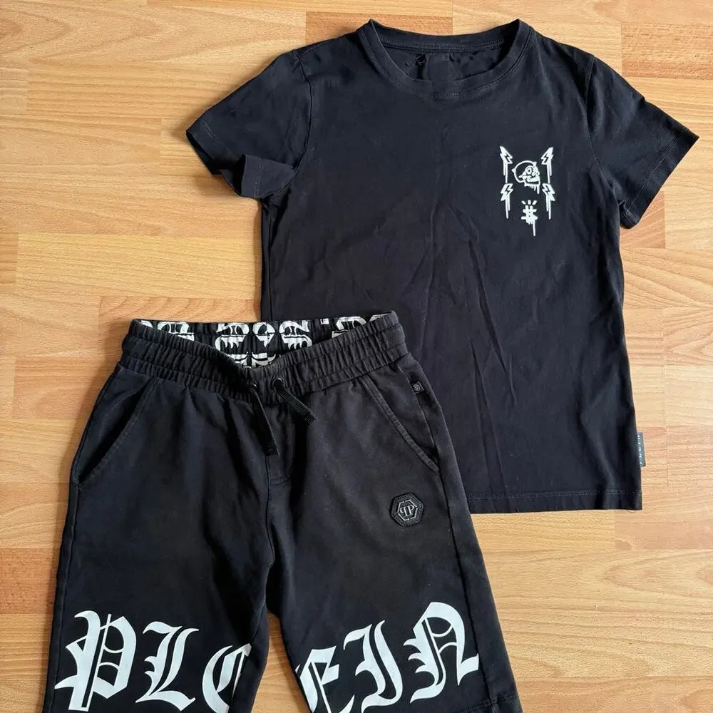 Philip Plein Junior 8 Set T-Shirt Shorts